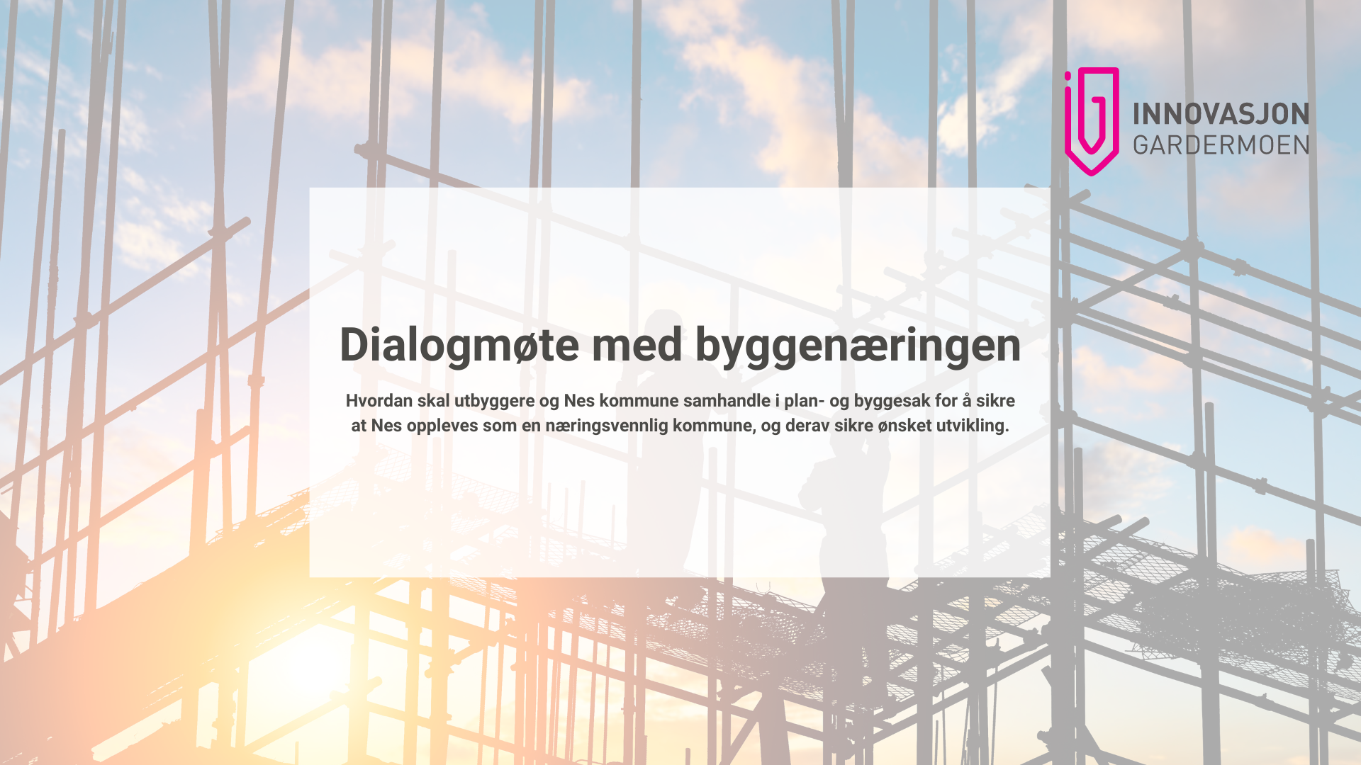 Dialogmøte med byggenæringen